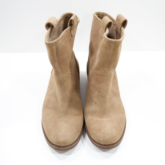 Sole Society Natasha Brown Suede Leather Flat Slouchy Ankle Boots - 7.5/EU 38 - Picture 6 of 7